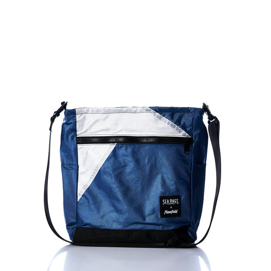 Vintage Blue and White Medium Voyager Crew Crossbody