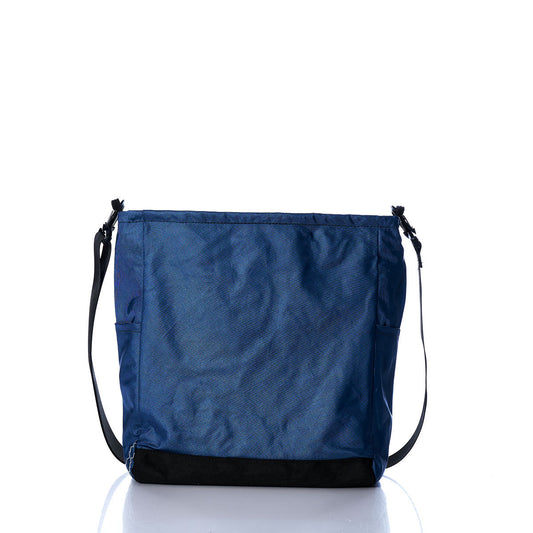 Vintage Blue and White Medium Voyager Crew Crossbody Alternate View