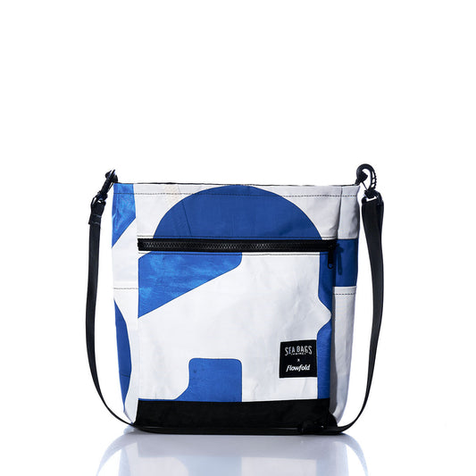 Vintage Blue and White Medium Voyager Crew Crossbody