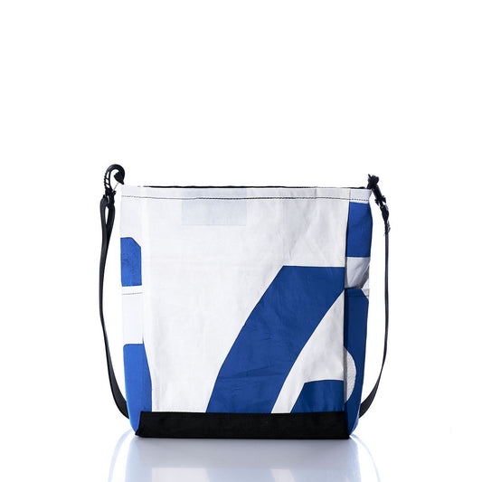 Vintage Blue and White Medium Voyager Crew Crossbody Alternate View