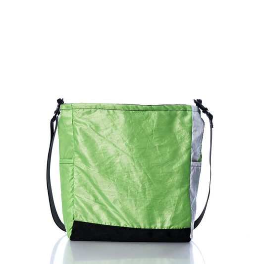 Vintage Green and White Medium Voyager Crew Crossbody Alternate View