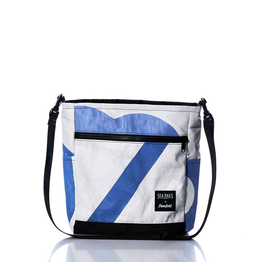 Vintage Blue and White Medium Voyager Crew Crossbody