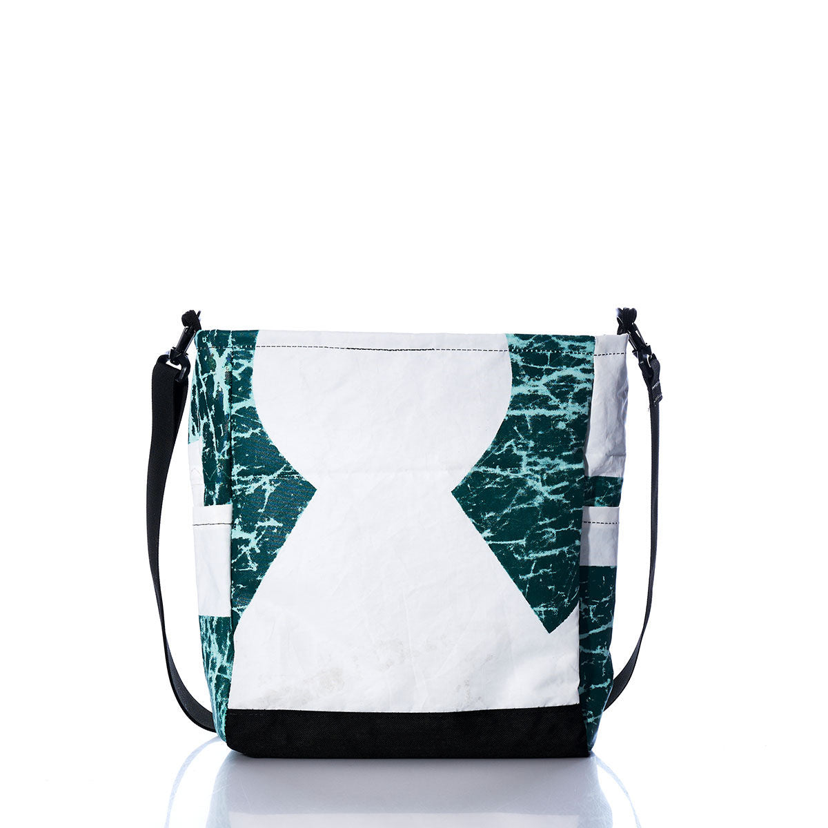 Vintage Green and White Medium Voyager Crew Crossbody Alternate View