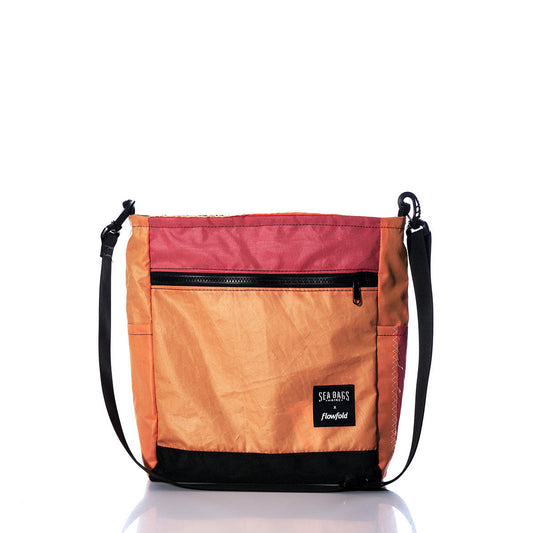 Vintage Orange and Red Medium Voyager Crew Crossbody