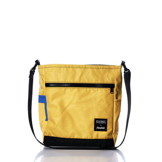 Vintage Yellow and Blue Medium Voyager Crew Crossbody