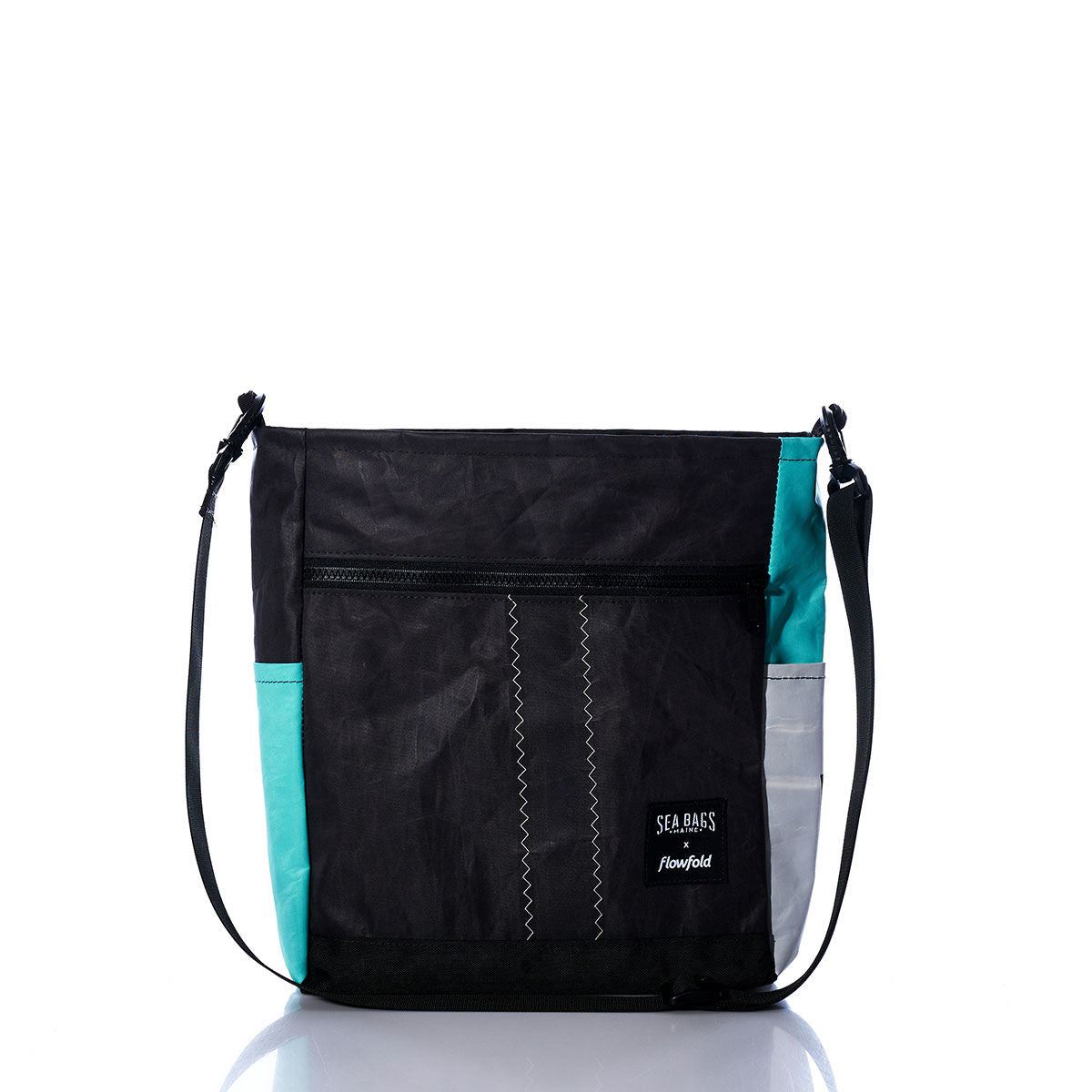 Vintage Black and Teal Medium Voyager Crew Crossbody