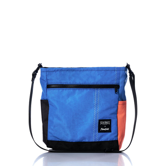 Vintage Blue and Orange Medium Voyager Crew Crossbody