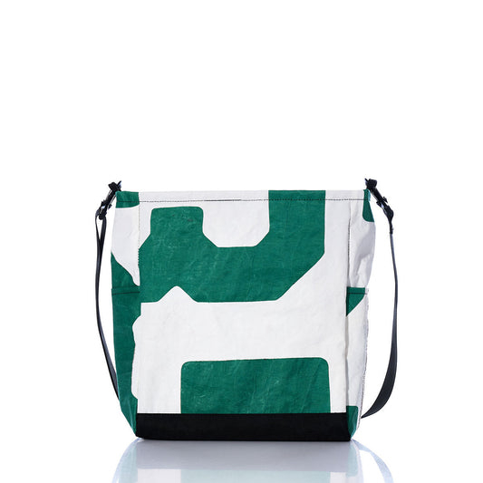Vintage Green Numbers Medium Voyager Crew Crossbody Alternate View