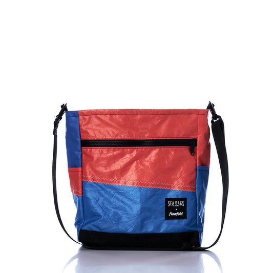 Vintage Orange and Blue Medium Voyager Crew Crossbody