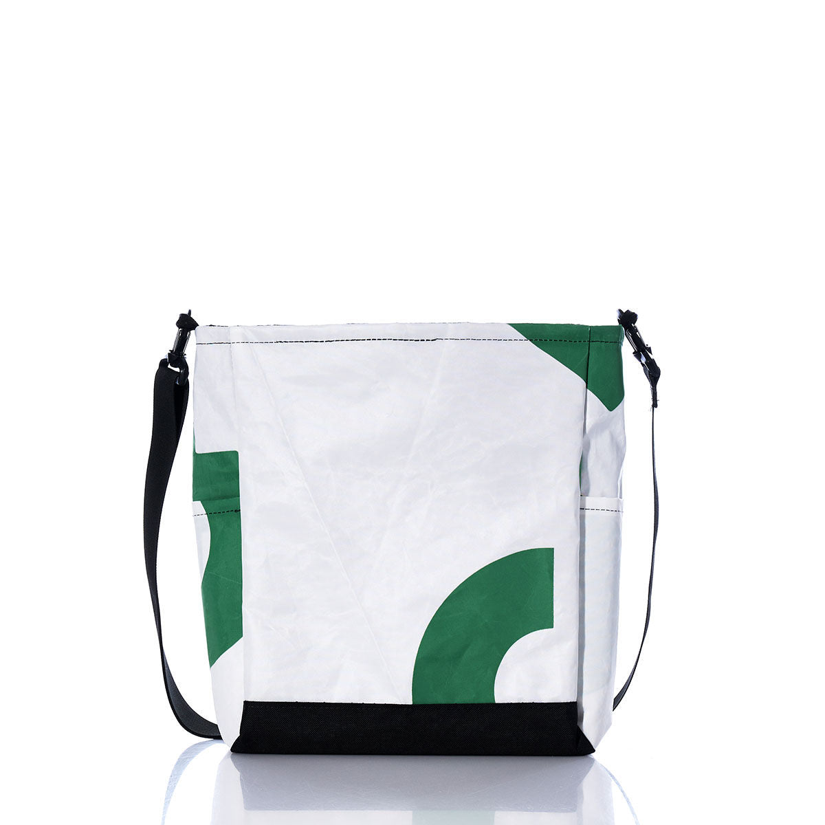 Vintage Green and White Medium Voyager Crew Crossbody Alternate View