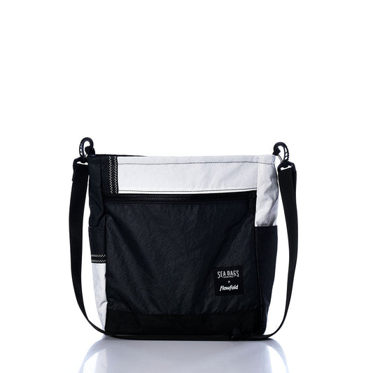 Vintage Black and White Medium Voyager Crew Crossbody