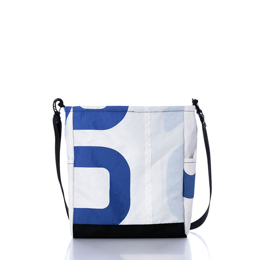 Vintage Blue and White Medium Voyager Crew Crossbody Alternate View