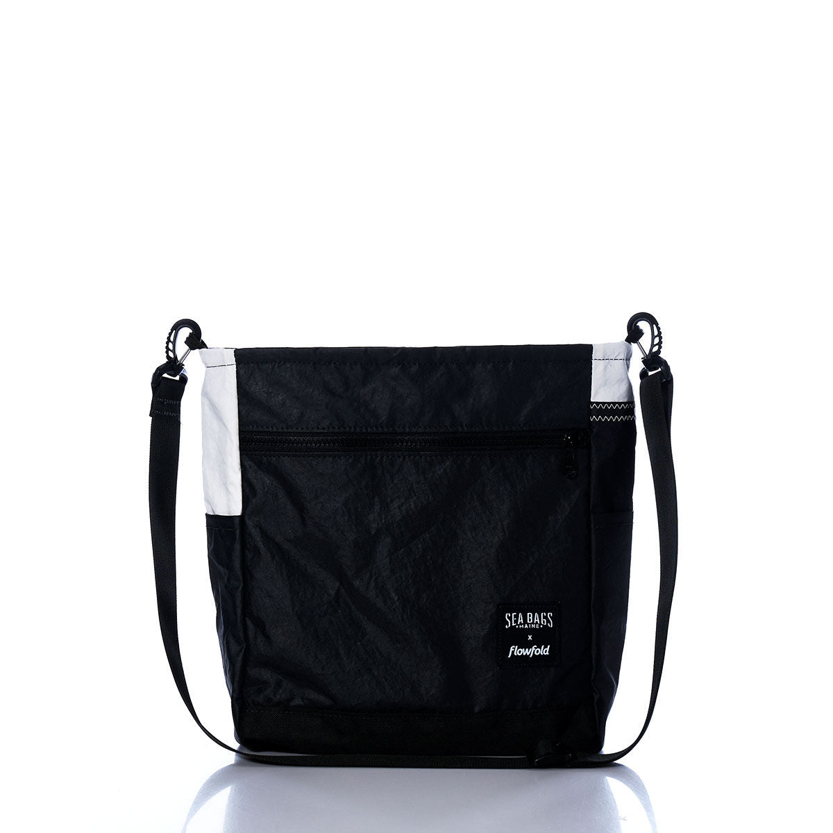 Vintage Black and White Medium Voyager Crew Crossbody