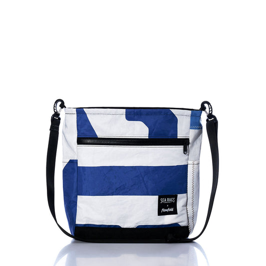 Vintage Blue Numbers Medium Voyager Crew Crossbody