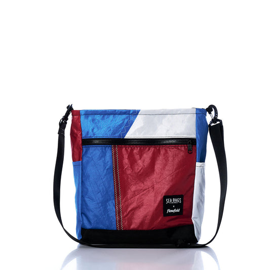 Vintage Red and Blue Medium Voyager Crew Crossbody