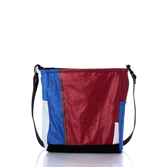 Vintage Red and Blue Medium Voyager Crew Crossbody Alternate View