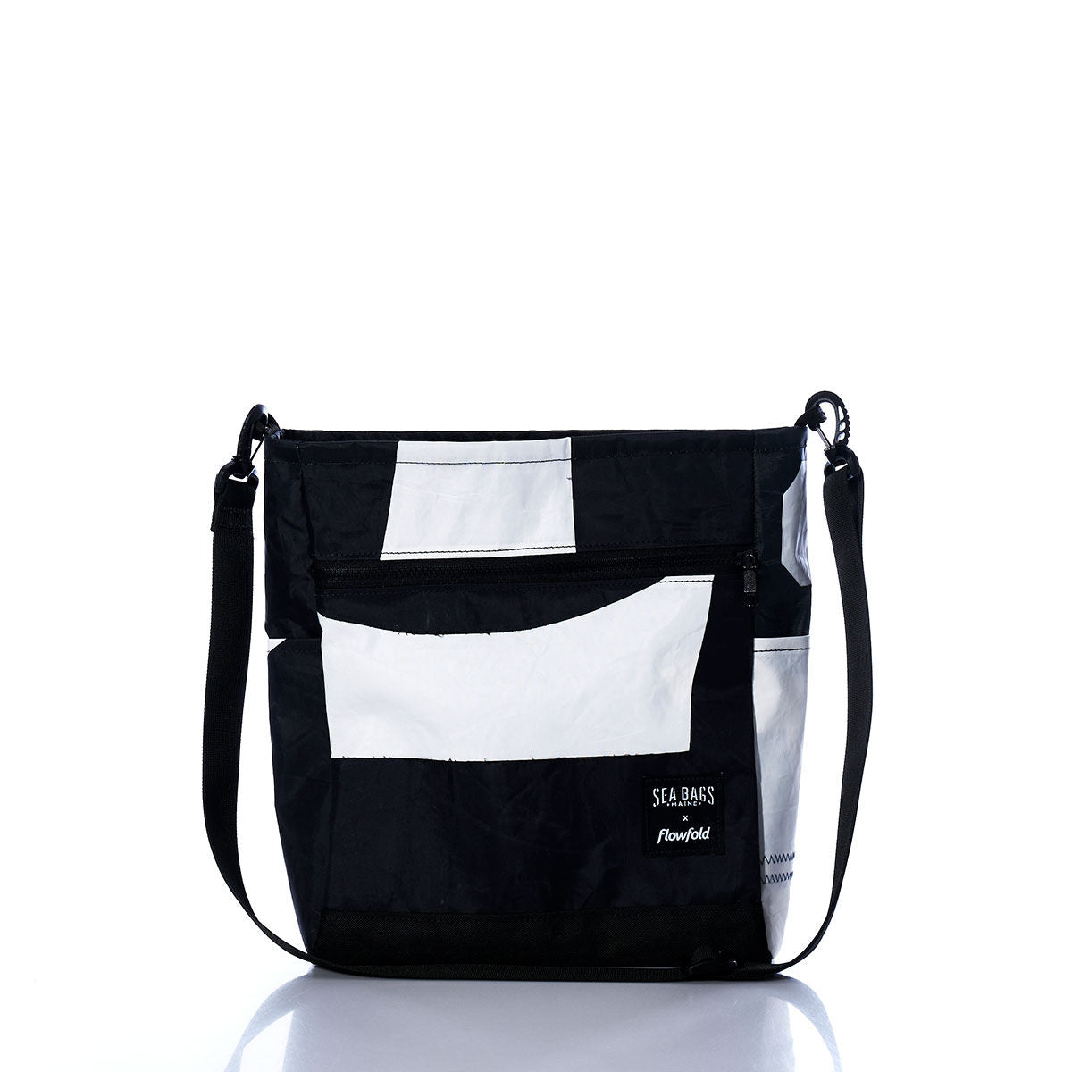 Vintage Black and White Medium Voyager Crew Crossbody