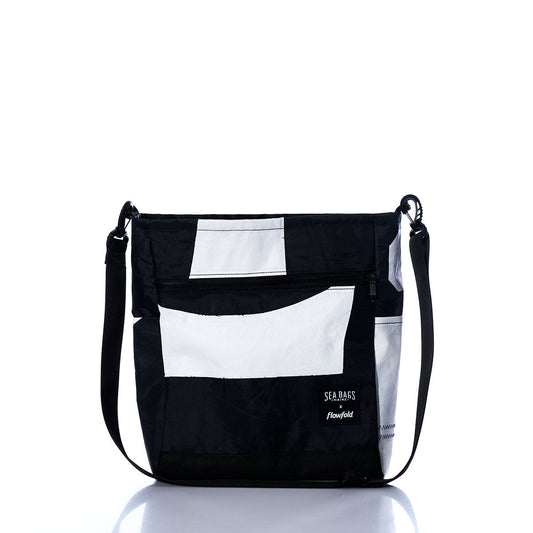 Vintage Black and White Medium Voyager Crew Crossbody