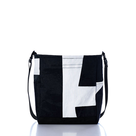 Vintage Black and White Medium Voyager Crew Crossbody Alternate View