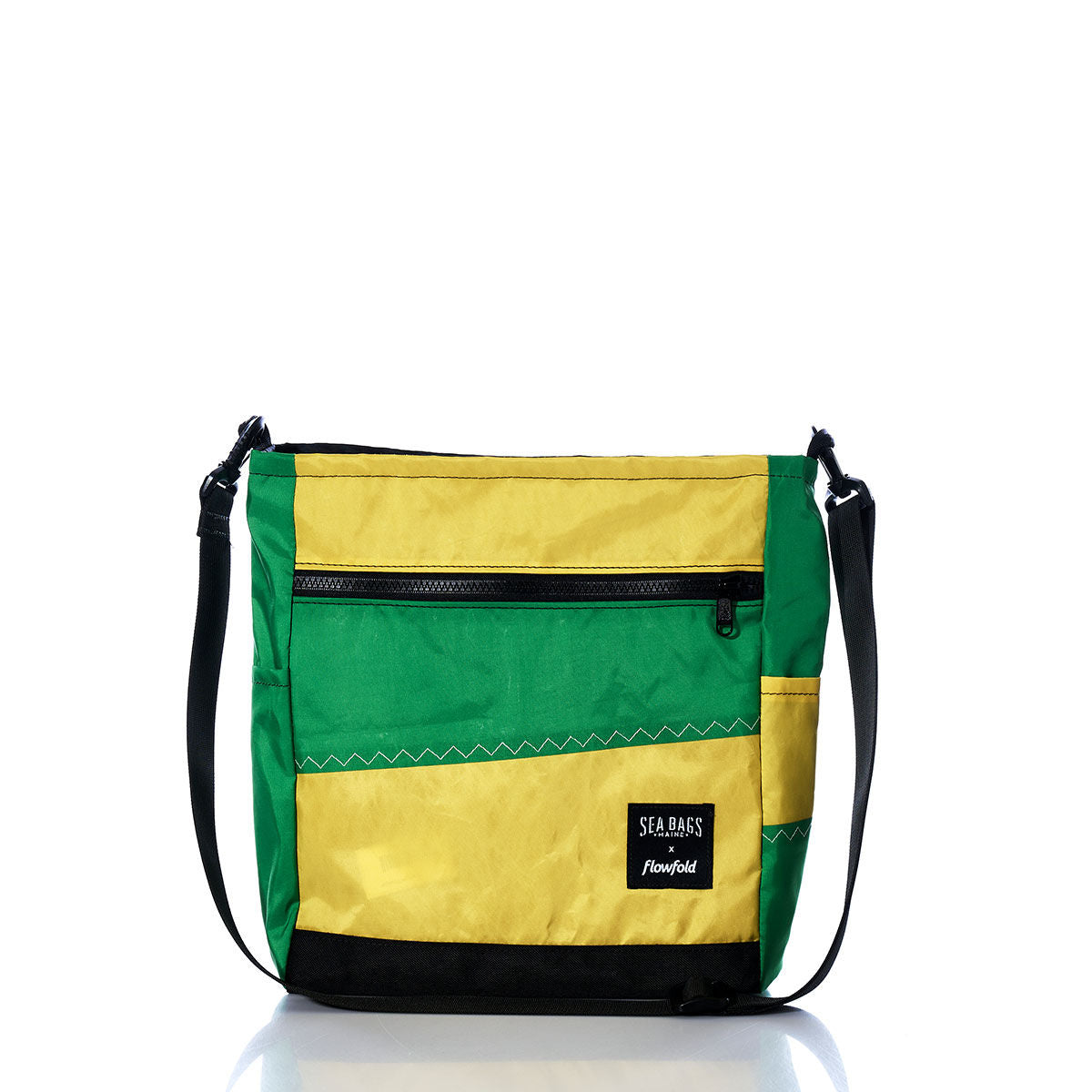 Vintage Green and Yellow Medium Voyager Crew Crossbody