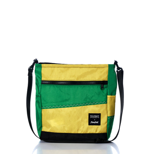 Vintage Green and Yellow Medium Voyager Crew Crossbody
