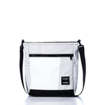 Vintage Gray and White Medium Voyager Crew Crossbody