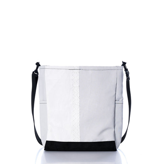 Vintage Gray and White Medium Voyager Crew Crossbody Alternate View