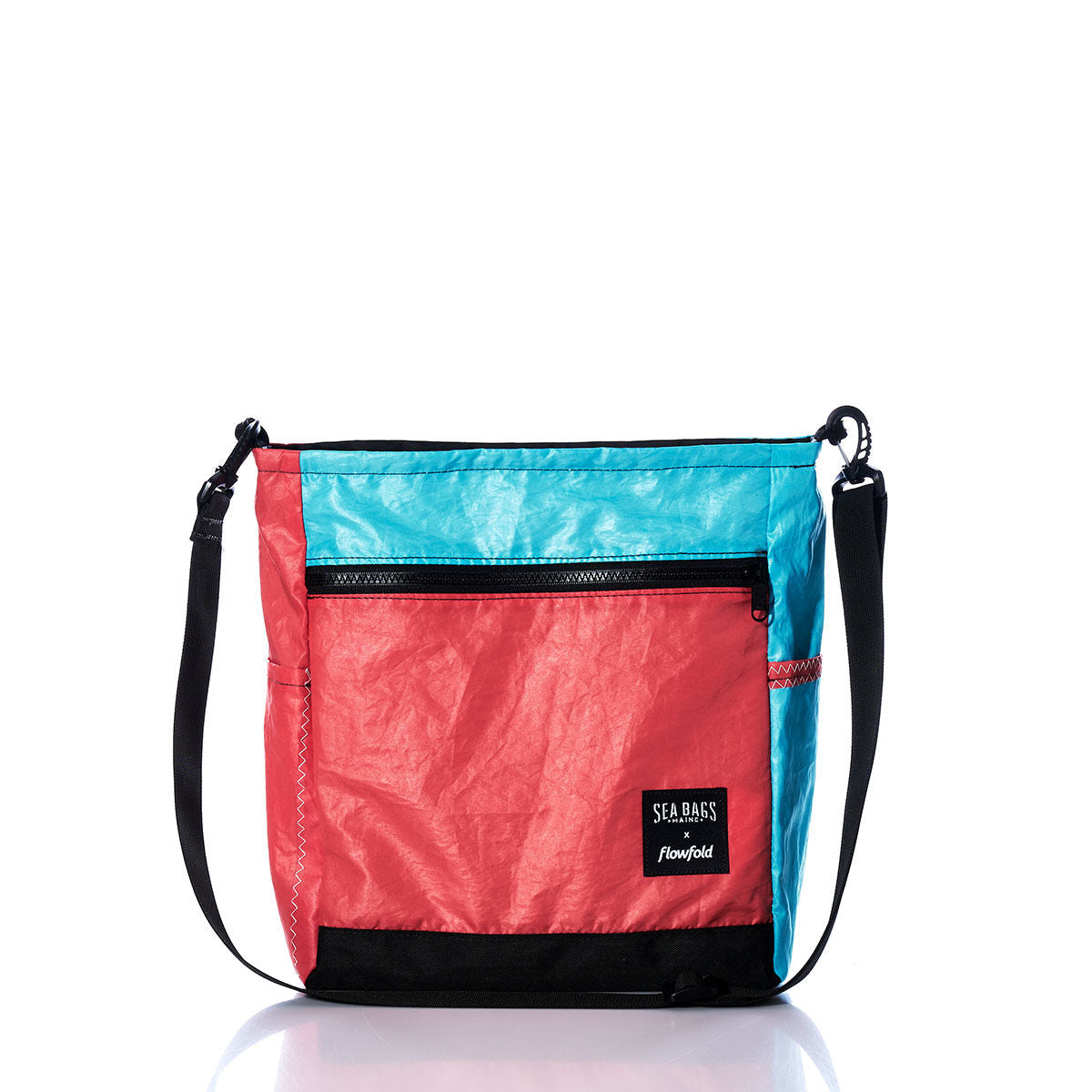 Vintage Blue and Orange Medium Voyager Crew Crossbody