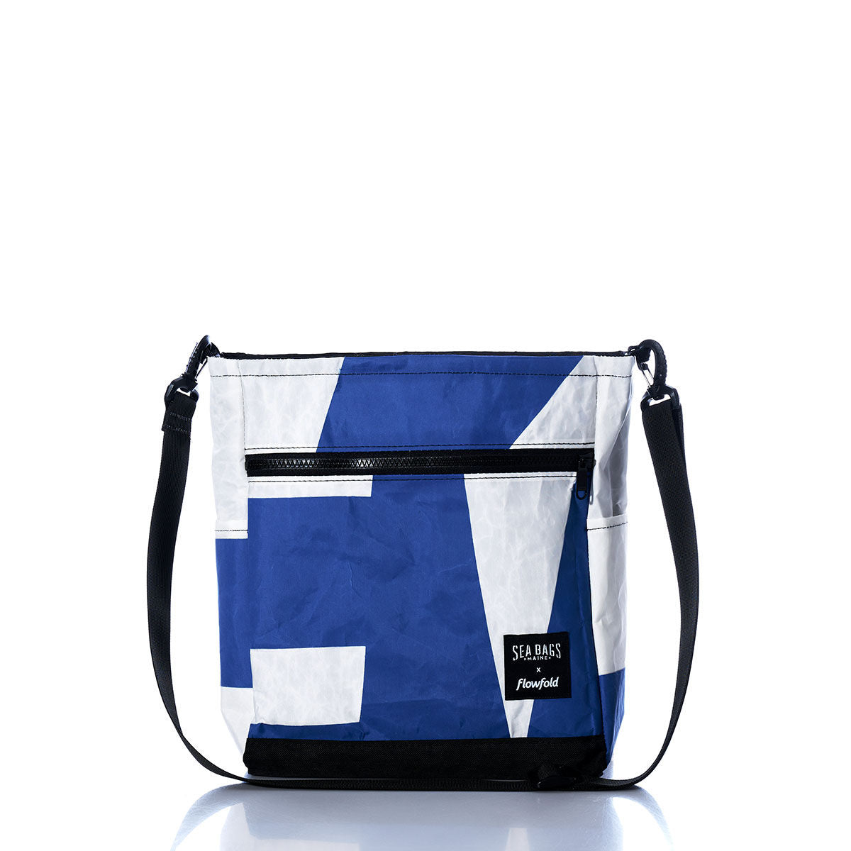Vintage Blue and White Medium Voyager Crew Crossbody