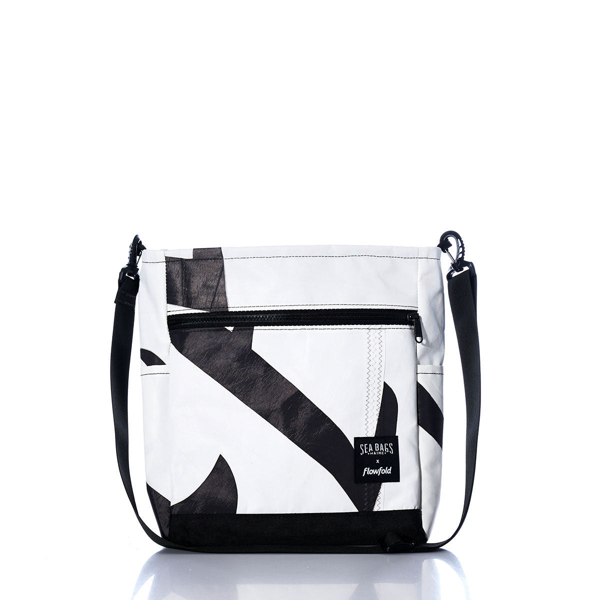 Vintage Black and White Medium Voyager Crew Crossbody