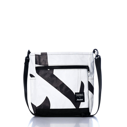 Vintage Black and White Medium Voyager Crew Crossbody