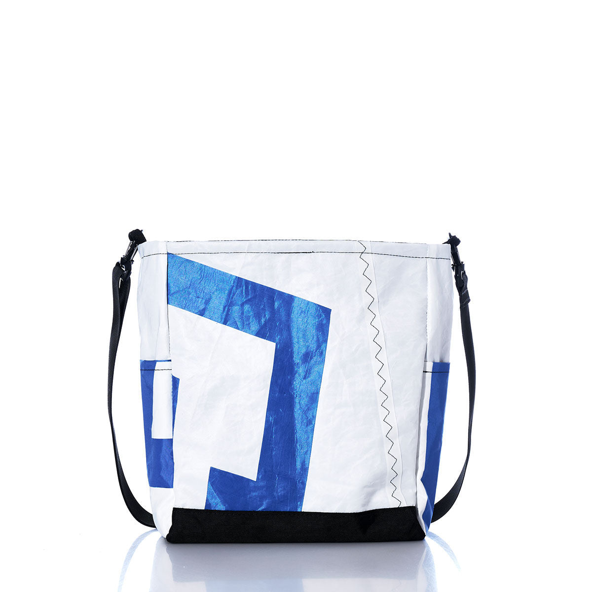 Vintage Blue and White Medium Voyager Crew Crossbody Alternate View