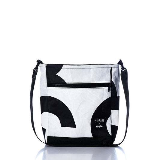 Vintage Black and White Medium Voyager Crew Crossbody