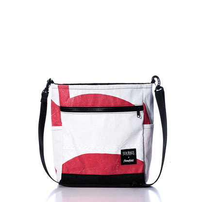 Vintage Red and White Medium Voyager Crew Crossbody