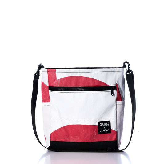 Vintage Red and White Medium Voyager Crew Crossbody