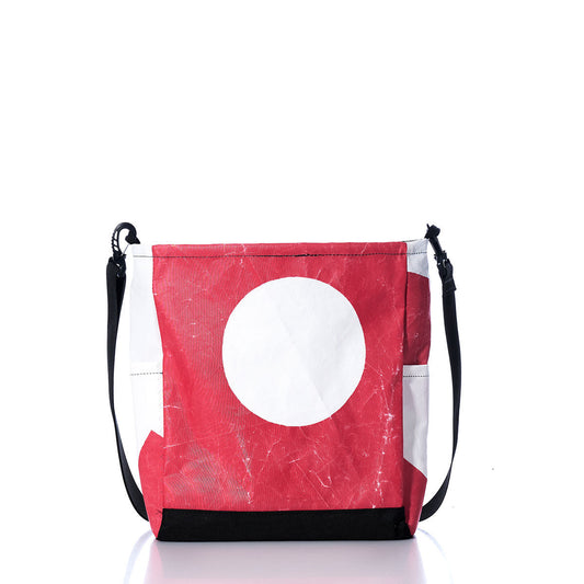 Vintage Red and White Medium Voyager Crew Crossbody Alternate View