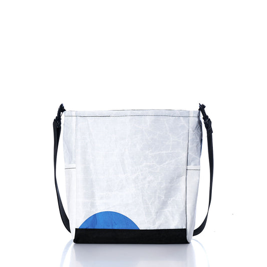Vintage Blue and White Medium Voyager Crew Crossbody Alternate View