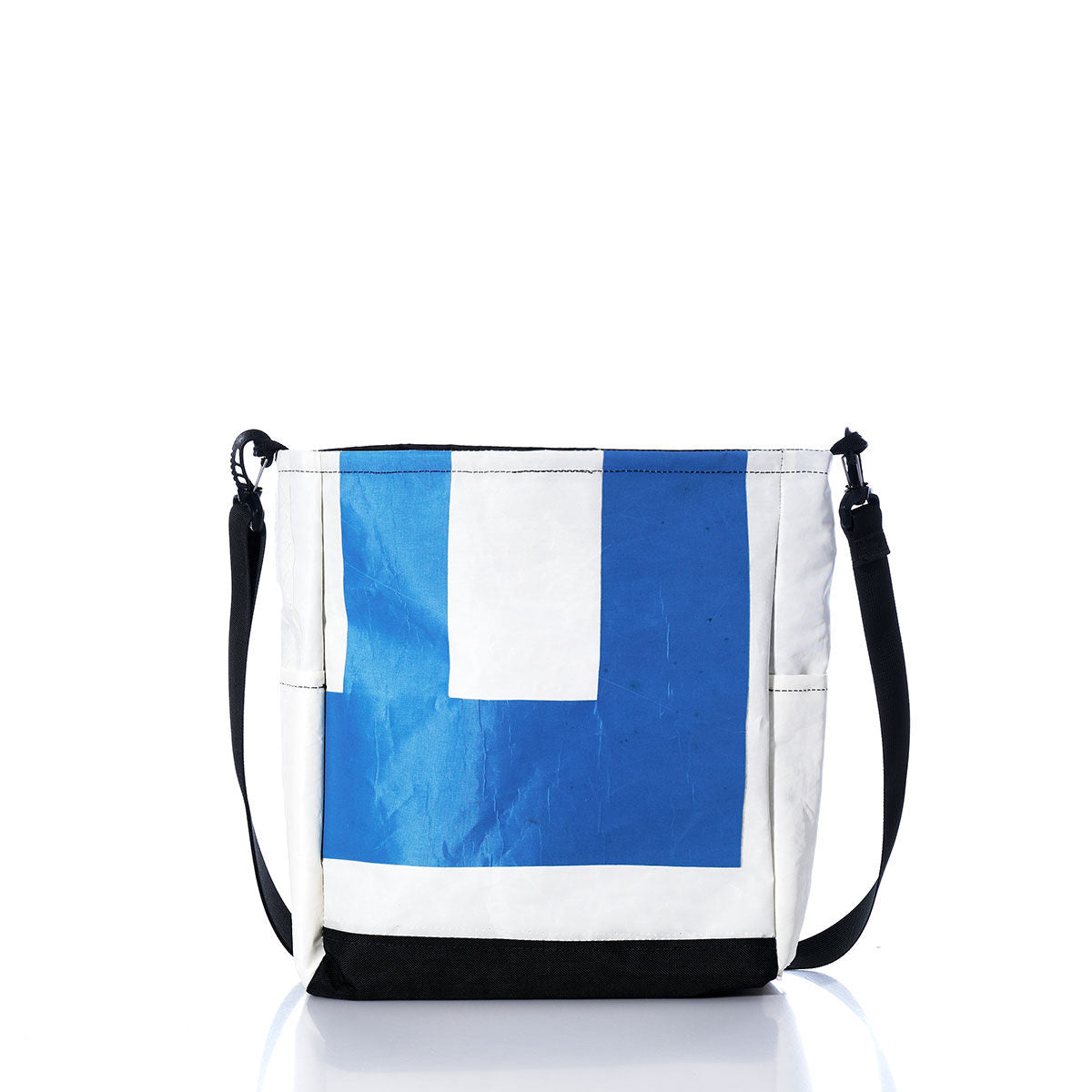Vintage Blue and White Medium Voyager Crew Crossbody Alternate View