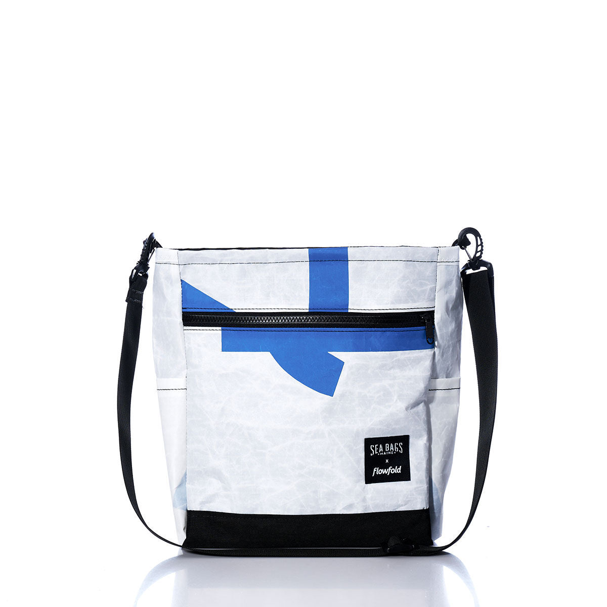Vintage Blue and White Medium Voyager Crew Crossbody