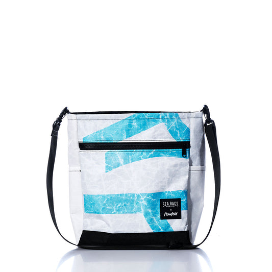 Vintage Blue Letters Medium Voyager Crew Crossbody