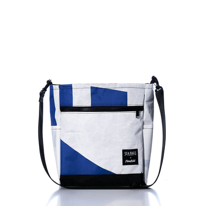 Vintage Blue and White Medium Voyager Crew Crossbody