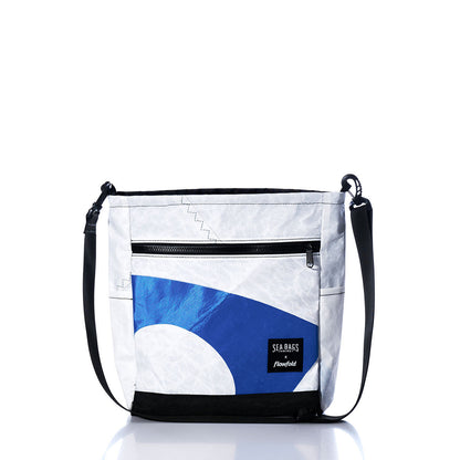 Vintage Blue and White Medium Voyager Crew Crossbody