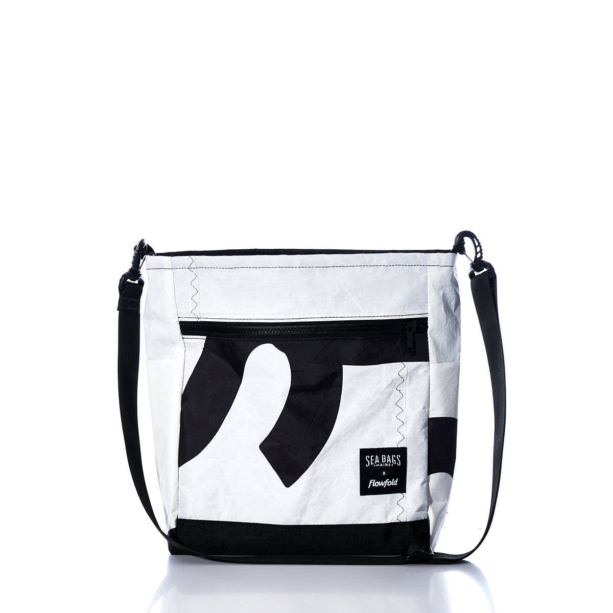 Vintage Black and White Medium Voyager Crew Crossbody