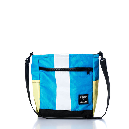 Vintage Blue and Yellow Medium Voyager Crew Crossbody