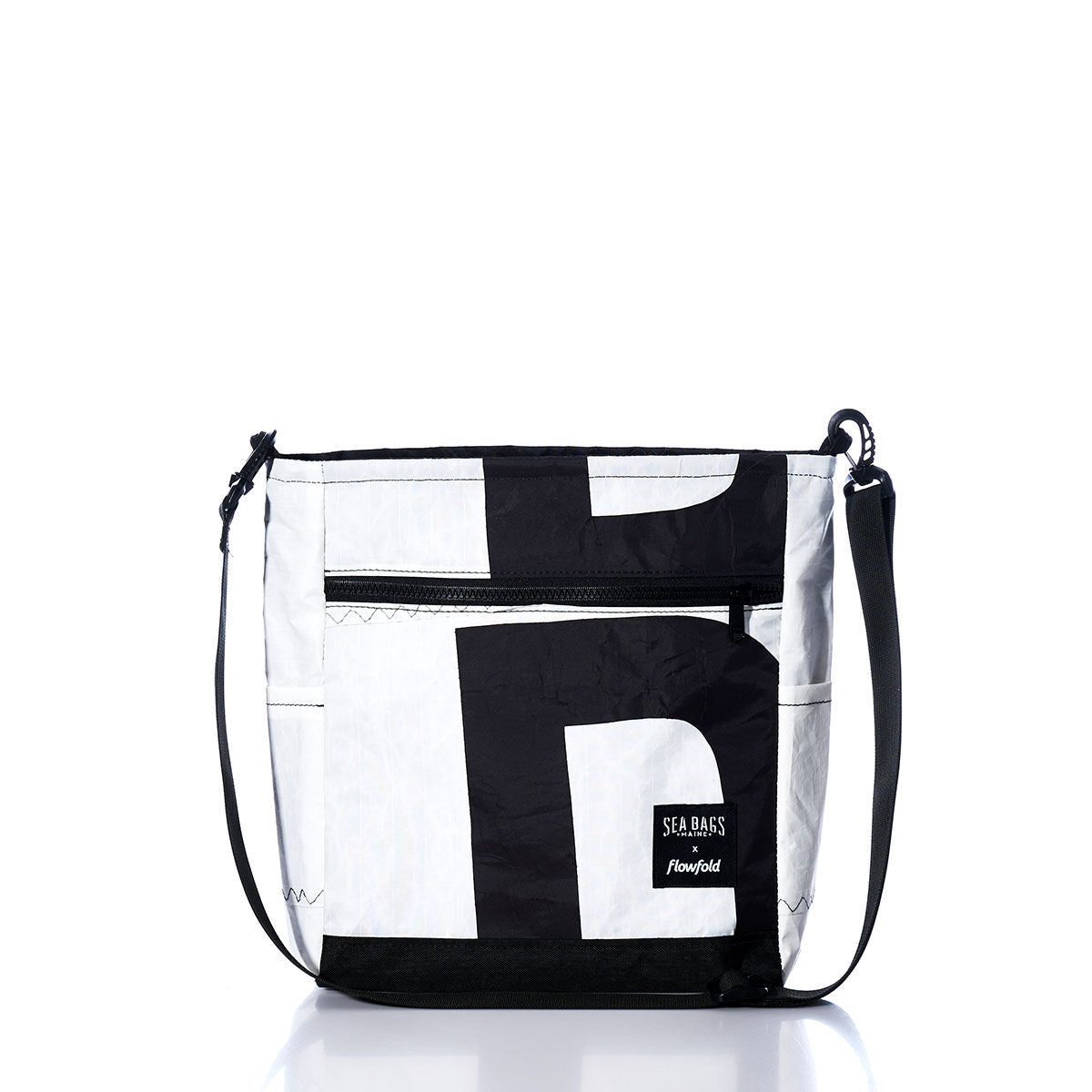Vintage Black and White Medium Voyager Crew Crossbody