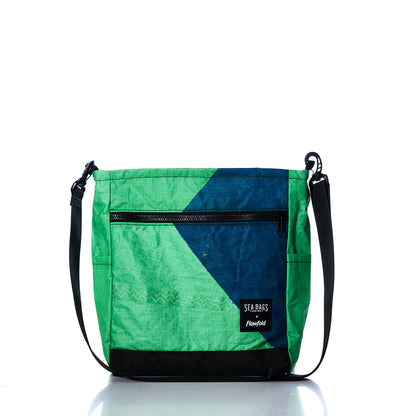 Vintage Green and Blue Medium Voyager Crew Crossbody