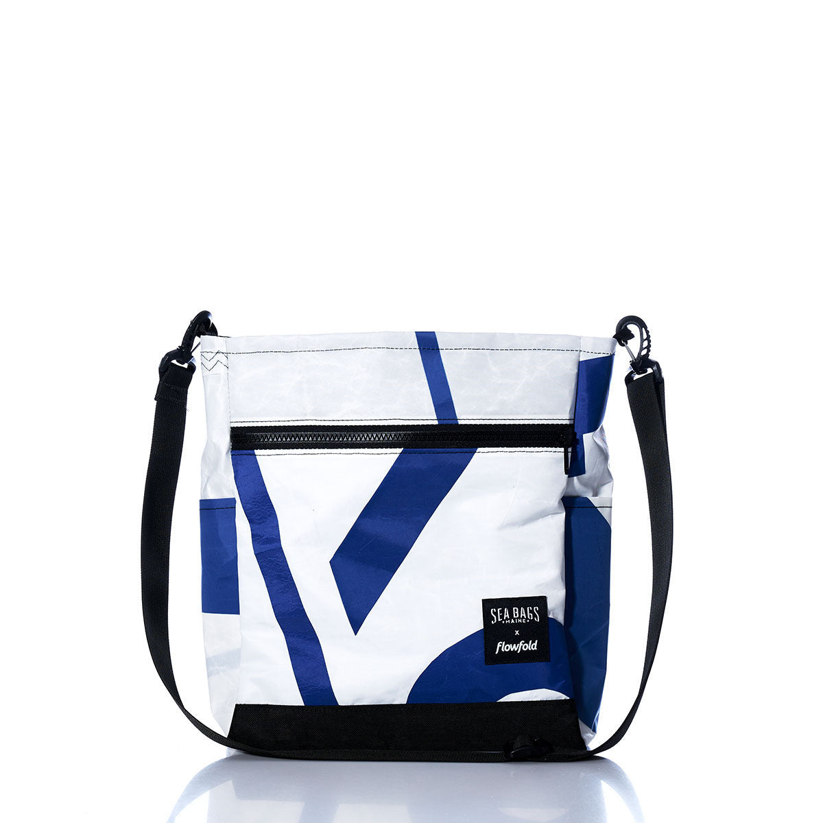 Vintage Blue and White Medium Voyager Crew Crossbody