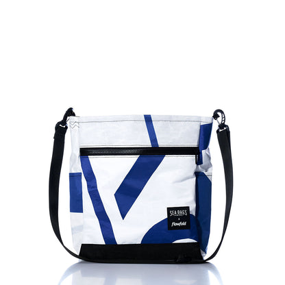 Vintage Blue and White Medium Voyager Crew Crossbody