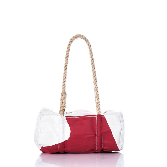 Vintage Red and White Baguette Bag