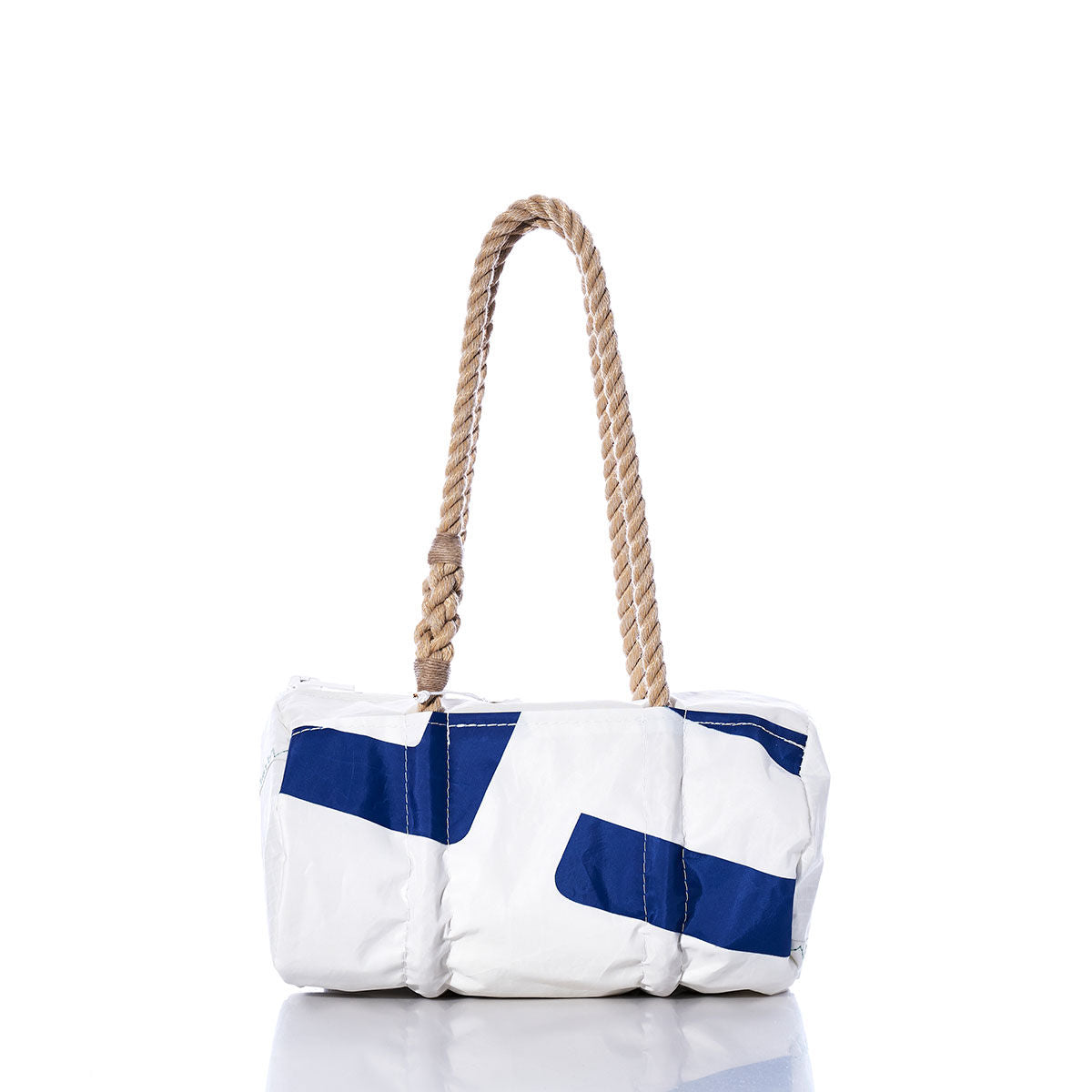 Vintage Blue and White Baguette Bag